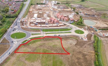 Commercial development plot available in Hinckley, Leicestershire