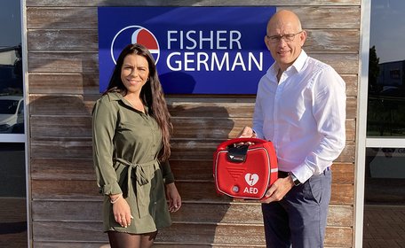 Fisher German’s Ashby office installs life-saving defibrillator 